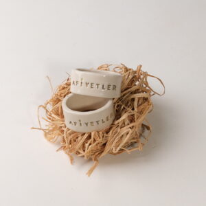 Leyan 2'li Seramik Peçete Halkası/ Yüzüğü